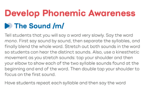 Develop Phonemic Awareness